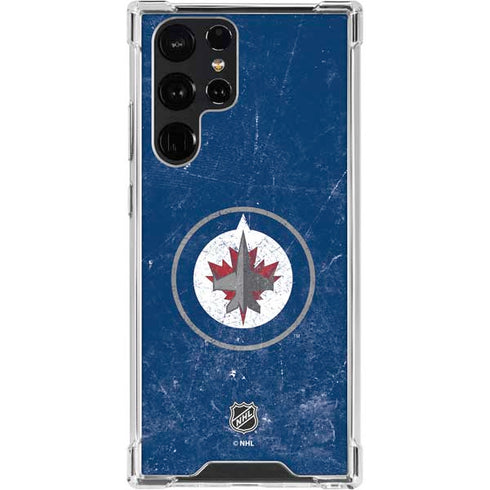 NHL Winnipeg Jets Distressed Logo Galaxy S23 Ultra Clear Case