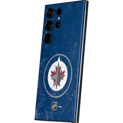 NHL Winnipeg Jets Distressed Logo Galaxy Skins