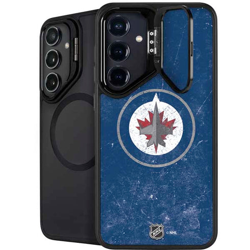 NHL Winnipeg Jets Distressed Logo Galaxy S24 FE Kickstand Case