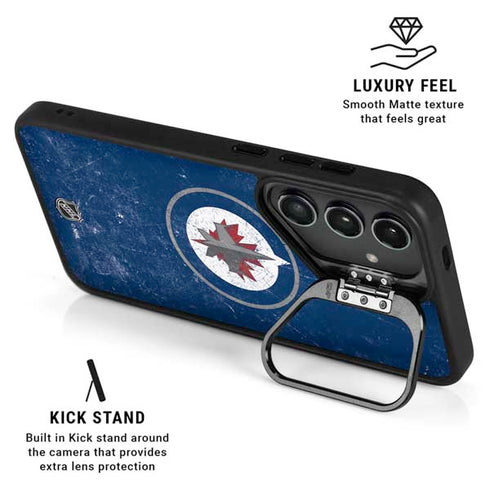 NHL Winnipeg Jets Distressed Logo Galaxy S25 Kickstand Case