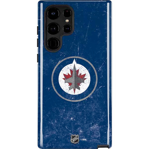 NHL Winnipeg Jets Distressed Logo Galaxy Cases