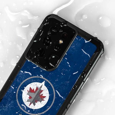 NHL Winnipeg Jets Distressed Logo Galaxy S24 Ultra Waterproof Case