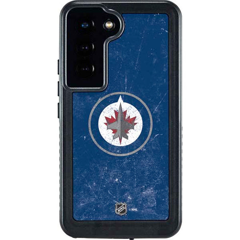NHL Winnipeg Jets Distressed Logo Galaxy S24 Waterproof Case