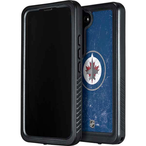 NHL Winnipeg Jets Distressed Logo Galaxy S24 Waterproof Case