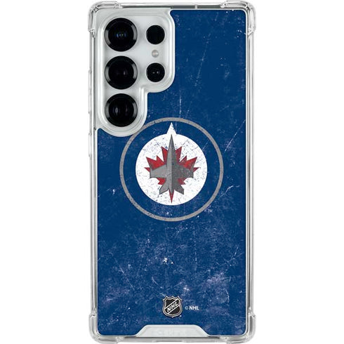 NHL Winnipeg Jets Distressed Logo Galaxy S26 Ultra Clear Case