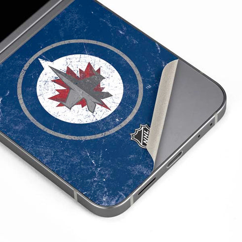 NHL Winnipeg Jets Distressed Logo Galaxy Z Flip6 Skin