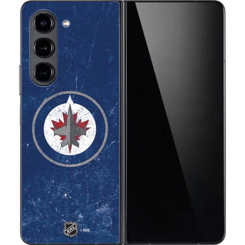 NHL Winnipeg Jets Distressed Logo Galaxy Z Fold5 5G Skin