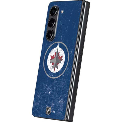 NHL Winnipeg Jets Distressed Logo Galaxy Z Fold5 5G Skin
