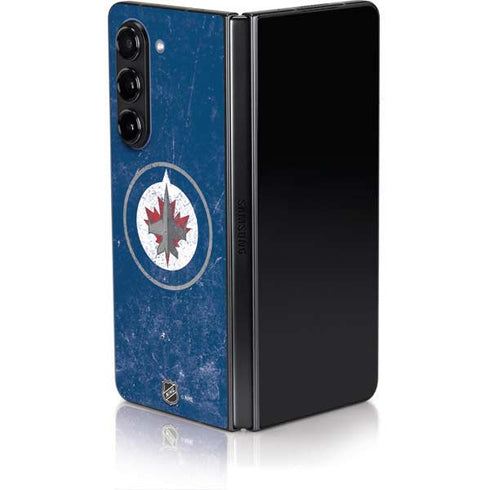 NHL Winnipeg Jets Distressed Logo Galaxy Z Fold5 5G Skin