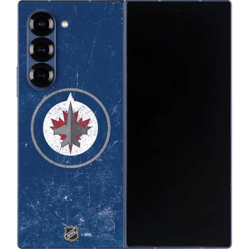 NHL Winnipeg Jets Distressed Logo Galaxy Z Fold6 Skin