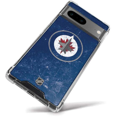 NHL Winnipeg Jets Distressed Logo Google Pixel 8a Clear Case