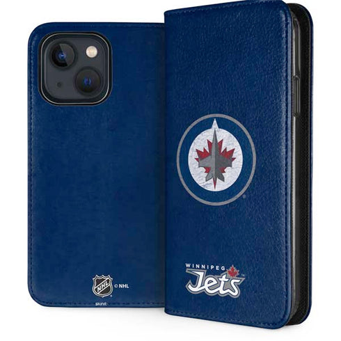 NHL Winnipeg Jets Distressed Logo iPhone 14 Folio Case