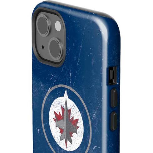 NHL Winnipeg Jets Distressed Logo iPhone 15 Impact Case
