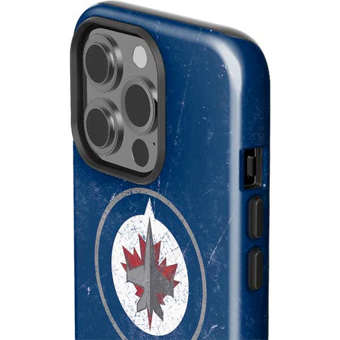 NHL Winnipeg Jets Distressed Logo iPhone 15 Pro Impact Case