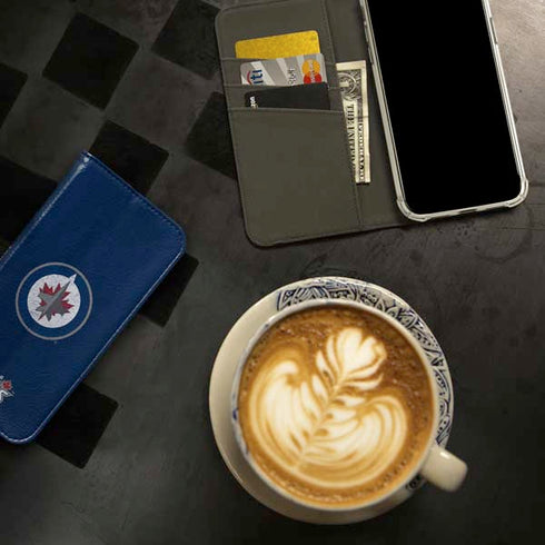 NHL Winnipeg Jets Distressed Logo iPhone 15 Pro Max Folio Case