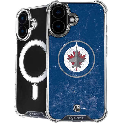 NHL Winnipeg Jets Distressed Logo iPhone 16 Plus MagSafe Case