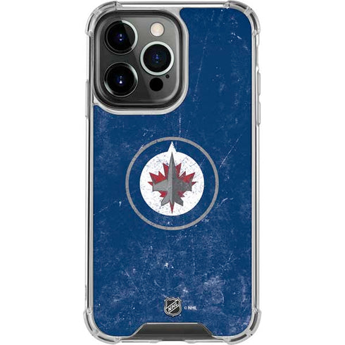 NHL Winnipeg Jets Distressed Logo iPhone 16 Pro Clear Case