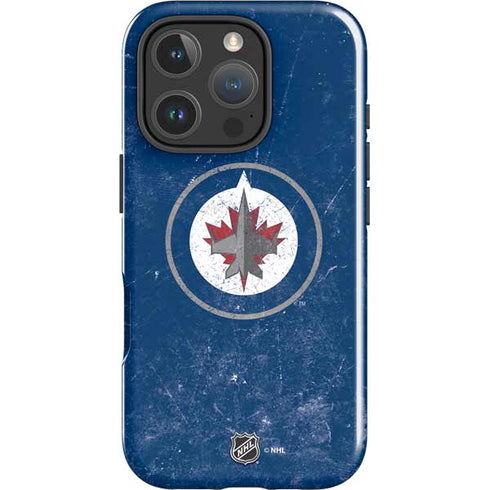 NHL Winnipeg Jets Distressed Logo iPhone 16 Pro Impact Case