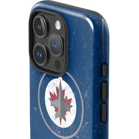 NHL Winnipeg Jets Distressed Logo iPhone 16 Pro Impact Case