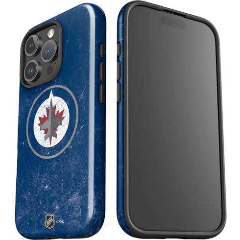 NHL Winnipeg Jets Distressed Logo iPhone 16 Pro Impact Case