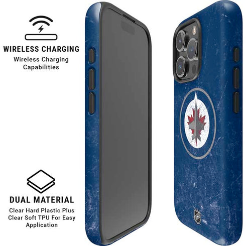 NHL Winnipeg Jets Distressed Logo iPhone 16 Pro Magsafe Impact Case