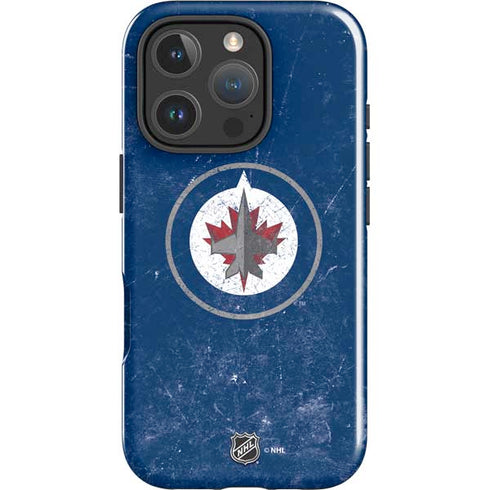 NHL Winnipeg Jets Distressed Logo iPhone 16 Pro Max Impact Case