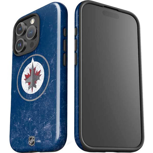 NHL Winnipeg Jets Distressed Logo iPhone 16 Pro Max Impact Case