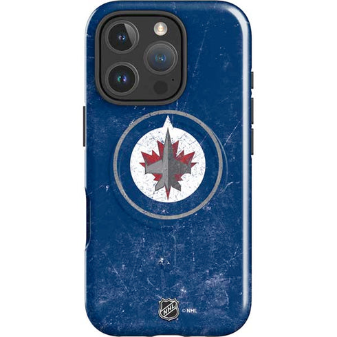 NHL Winnipeg Jets Distressed Logo iPhone 16 Pro Max Magsafe Impact Case