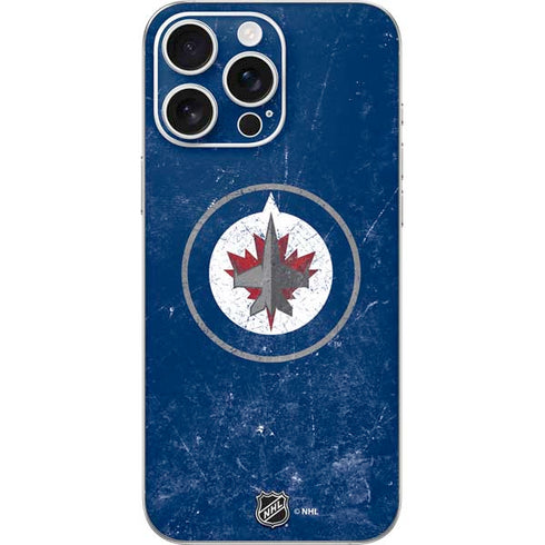 NHL Winnipeg Jets Distressed Logo iPhone 16 Pro Max Skin