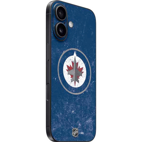 NHL Winnipeg Jets Distressed Logo iPhone 16 Skin