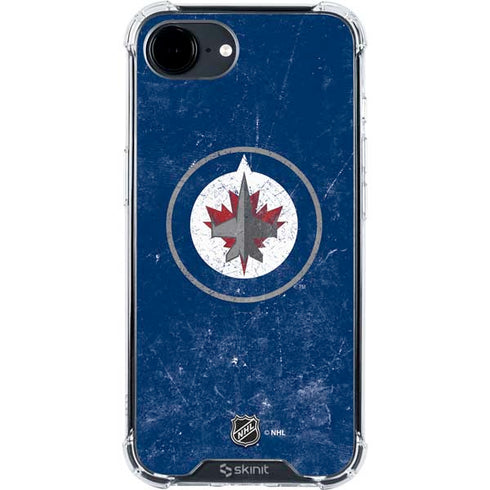 NHL Winnipeg Jets Distressed Logo iPhone 16e Clear Case