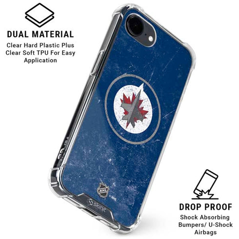 NHL Winnipeg Jets Distressed Logo iPhone 16e Clear Case