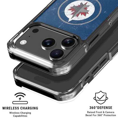 NHL Winnipeg Jets Distressed Logo iPhone 17 Pro Max Clear Case