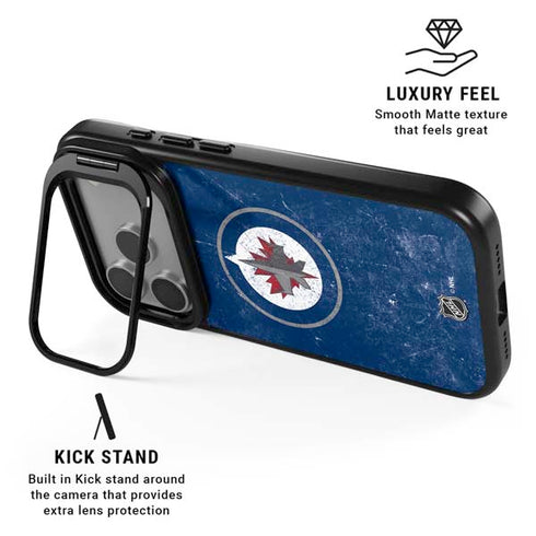 NHL Winnipeg Jets Distressed Logo iPhone 17 Pro Max Kickstand Case
