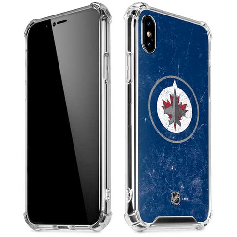 NHL Winnipeg Jets Distressed Logo iPhone X/XS Clear Case