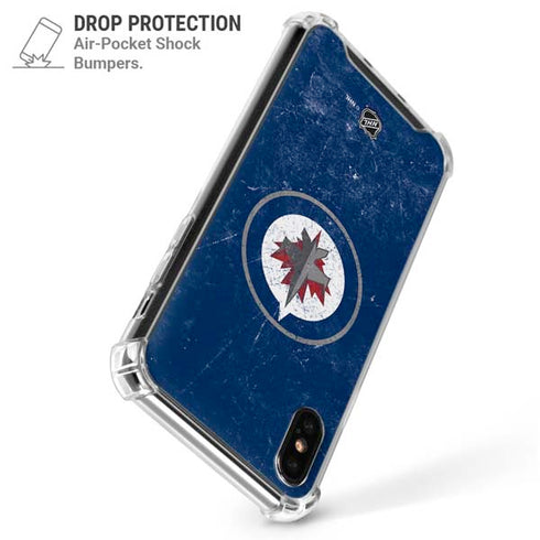 NHL Winnipeg Jets Distressed Logo iPhone X/XS Clear Case