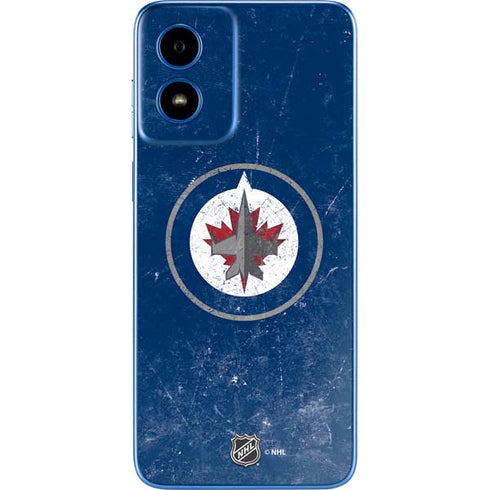 NHL Winnipeg Jets Distressed Logo Moto G Play 4G (2024) Skin