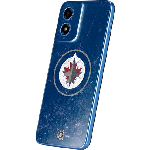NHL Winnipeg Jets Distressed Logo Moto G Play 4G (2024) Skin