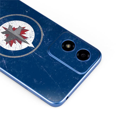 NHL Winnipeg Jets Distressed Logo Moto G Play 4G (2024) Skin