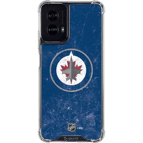 NHL Winnipeg Jets Distressed Logo Moto G Power 5G (2024) Clear Case