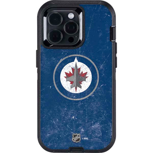 NHL Winnipeg Jets Distressed Logo Otterbox Defender iPhone Skin