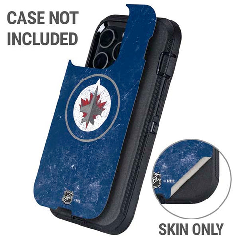 NHL Winnipeg Jets Distressed Logo Otterbox Defender iPhone Skin