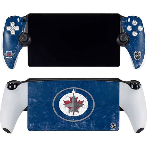 NHL Winnipeg Jets Distressed Logo PlayStation Portal Remote Player Skin