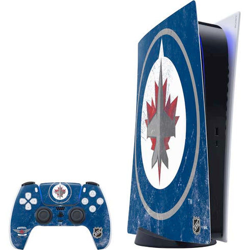 NHL Winnipeg Jets Distressed Logo PlayStation PS5 Skins