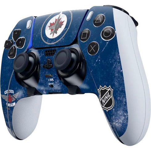 NHL Winnipeg Jets Distressed Logo PS5 DualSense Edge Pro Controller Skin