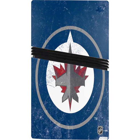 NHL Winnipeg Jets Distressed Logo PS5 Pro Bundle Skin
