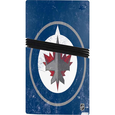 NHL Winnipeg Jets Distressed Logo PS5 Pro Console Skin