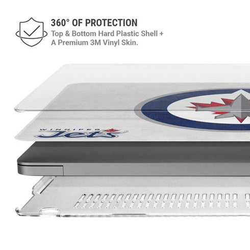 NHL Winnipeg Jets Distressed MacBook Pro 14in (2021-24) Case plus Skin