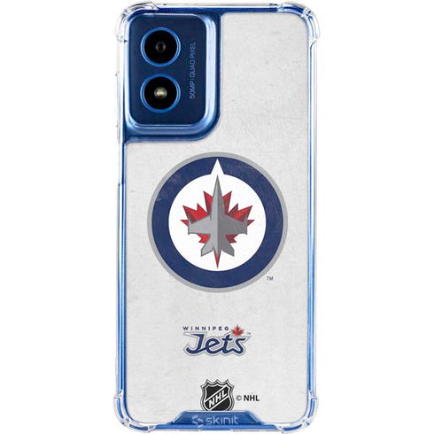 NHL Winnipeg Jets Distressed Moto G 5G (2024) Clear Case