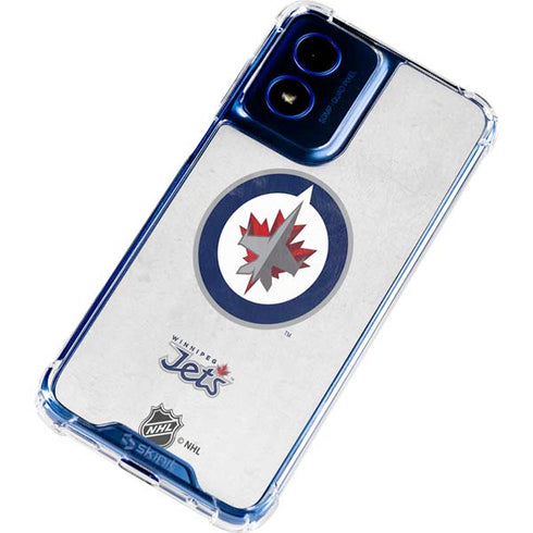 NHL Winnipeg Jets Distressed Moto G 5G (2024) Clear Case